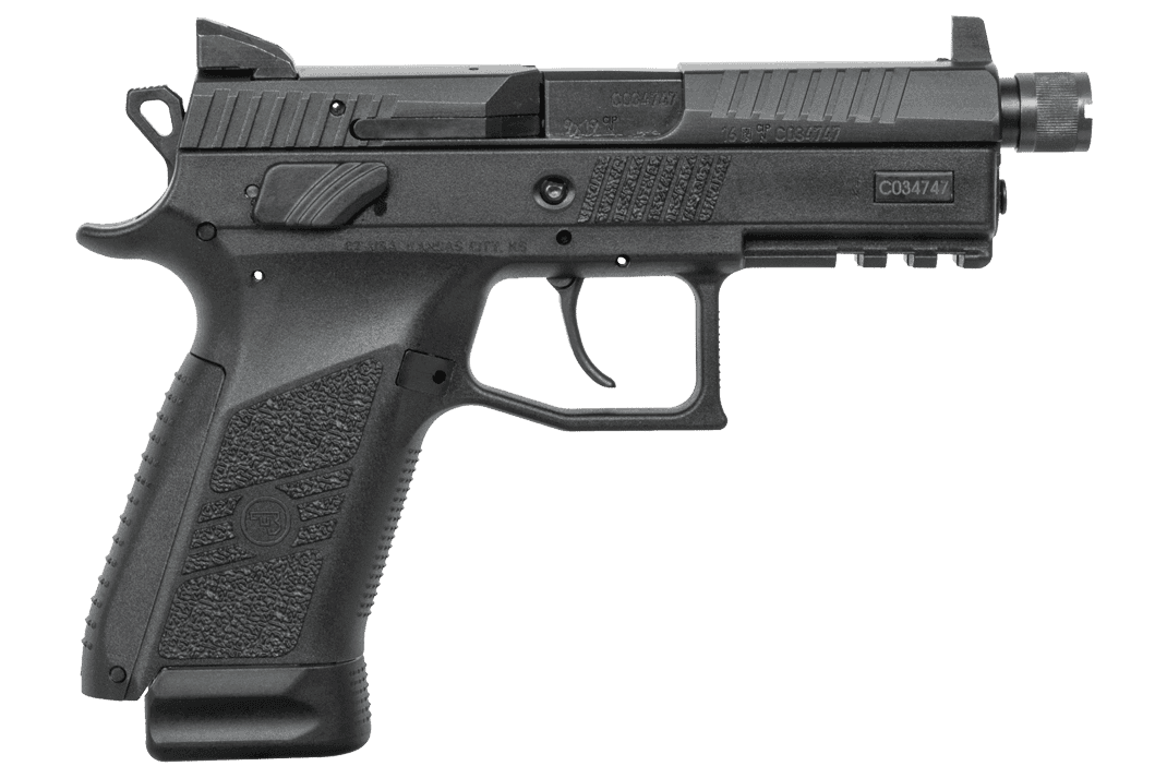 CZ P-07 9mm Luger 4.36in 17rd Black Finish Night Sights Threaded Barrel Suppressor-Ready