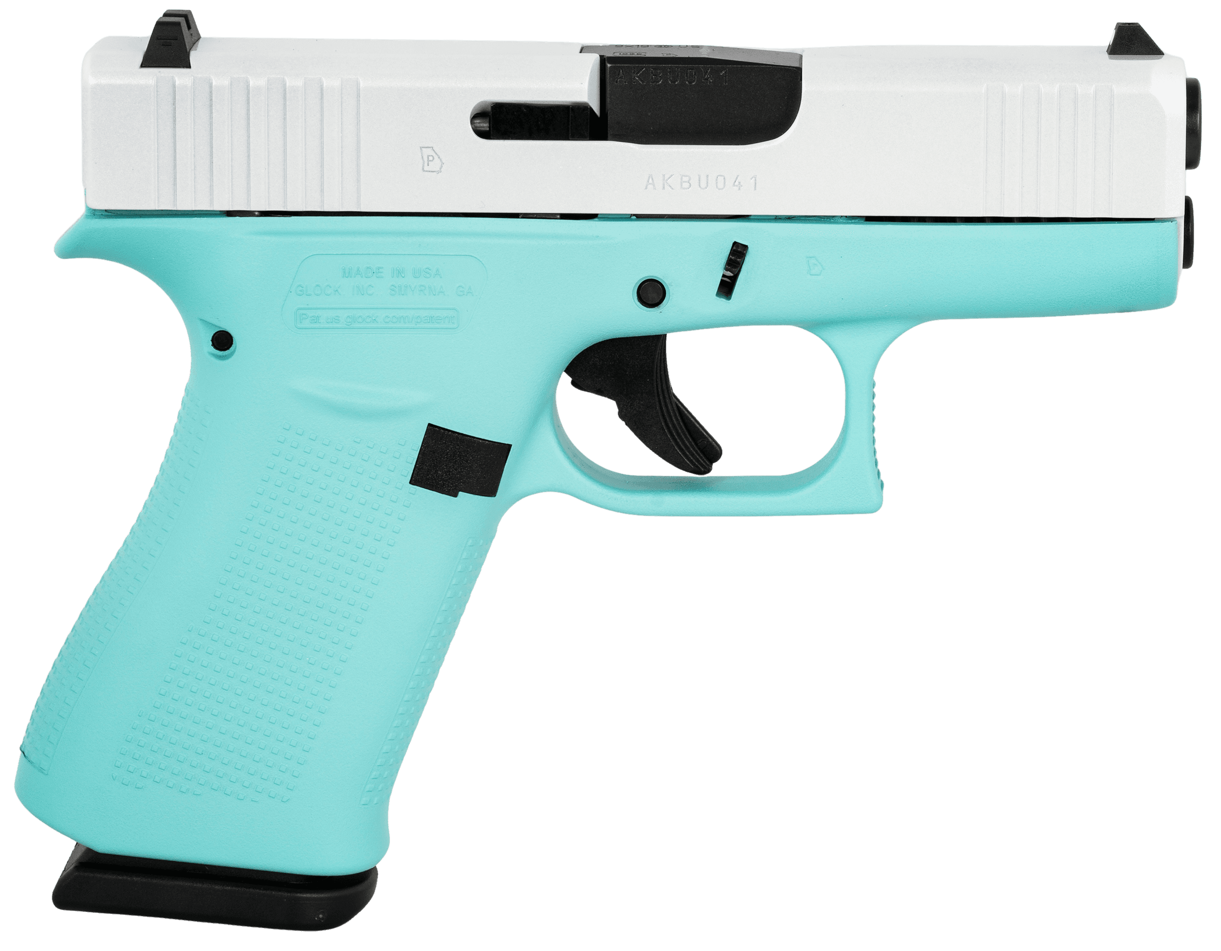 Glock 43X 9mm 3.4in Barrel 10 Rounds Robin Egg Blue Cerakote