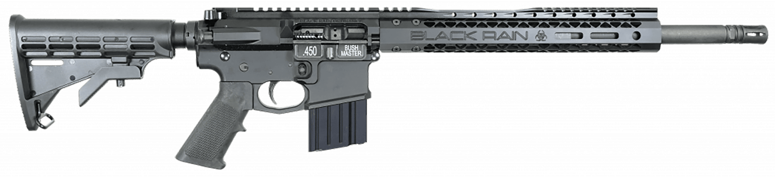 Black Rain Ordnance BROTYRANT450B Tyrant 450 Bushmaster 20+1 16", Black, 12" M-LOK Handgaurd, M4 Stock, A2 Grip, A2 Flash Hider, GI Trigger