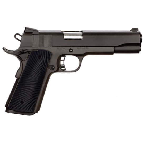 Taylors & Company 230058 1911 Tactical Full Size 9mm Luger 8+1, 5" Stainless Steel Barrel, Black Parkerized Serrated Slide, Black Parkerized Steel Frame w/Beavertail, Black/Gray G10 Grip