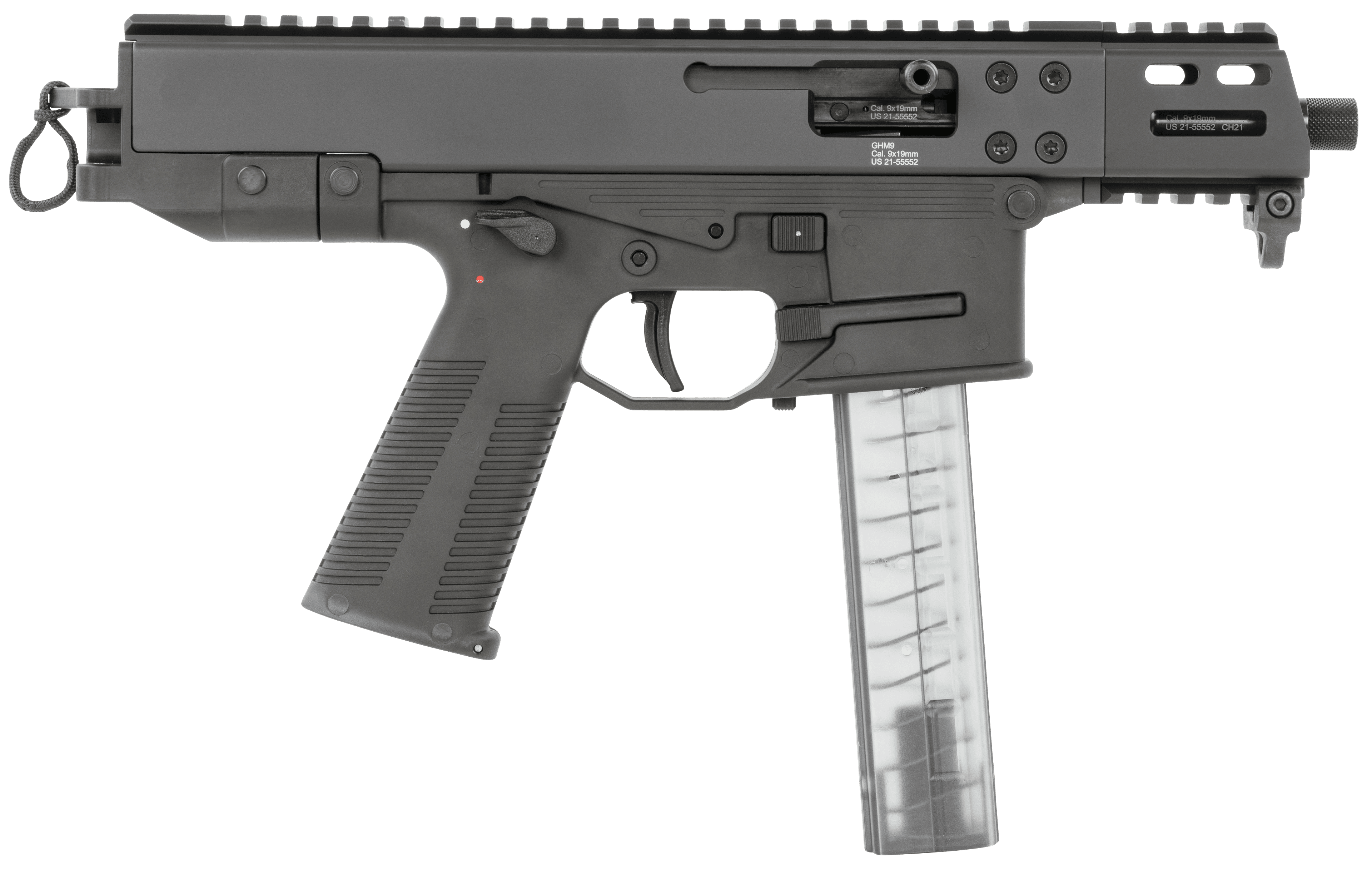 B&T GHM9 9mm Luger 4.3in 33 Round Capacity Gray Finish