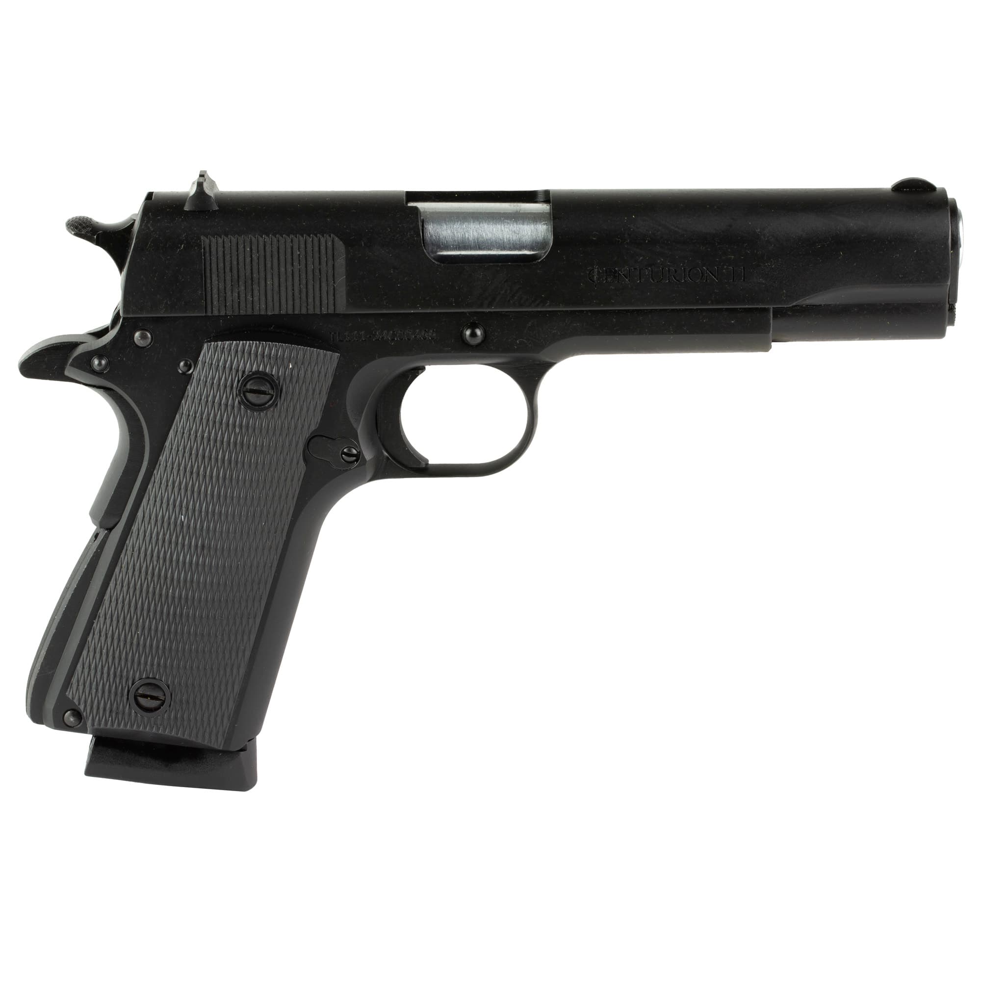 Century Arms HG9402N Centurion 11 45 ACP 8+1 5.01" Black Steel Barrel, Black Nitride Serrated Steel Slide, Black Grip