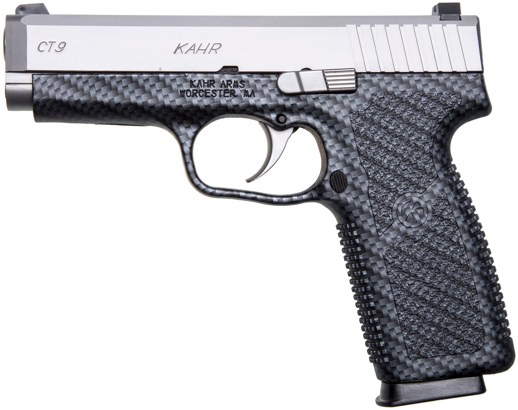 Kahr Ct9 9mm 4 Matte Ss Carbon Fiber 3 Dot 1 8rd