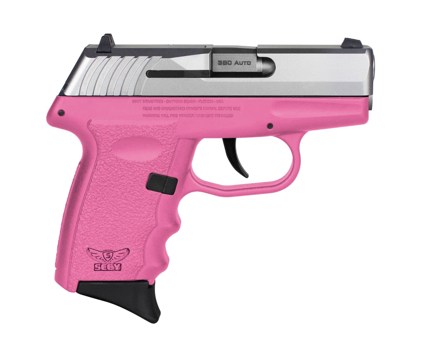SCCY CPX-3 Sub-Compact Pistol - Stainless / Pink | .380 Auto | 3" Barrel | 10rd | No External Safety