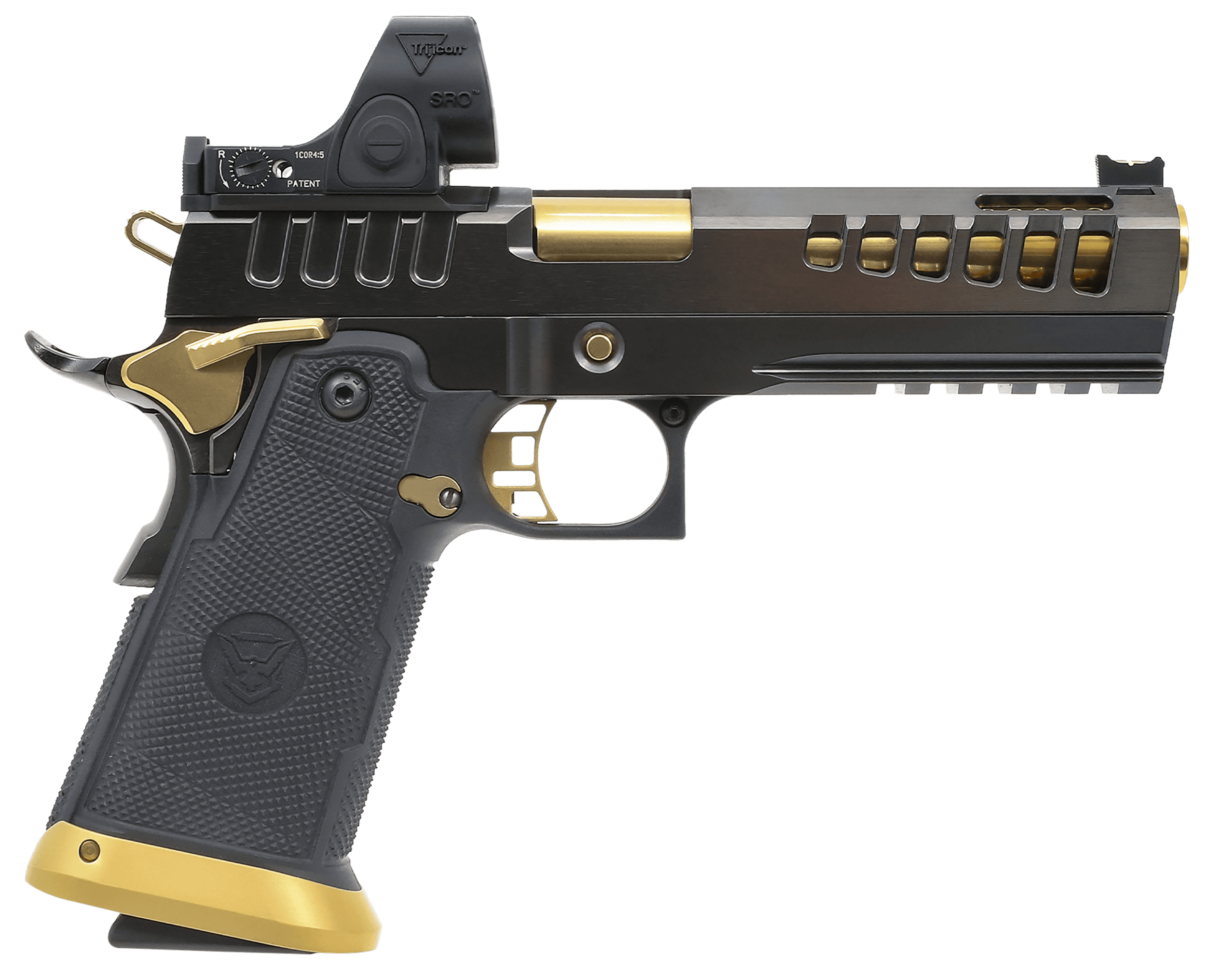 WATCHTOWER FIREARMS DEMOLITIA 9mm Luger, 5in. Barrel, 17rd - Gold (DEMOLITIA9MM5GLD)