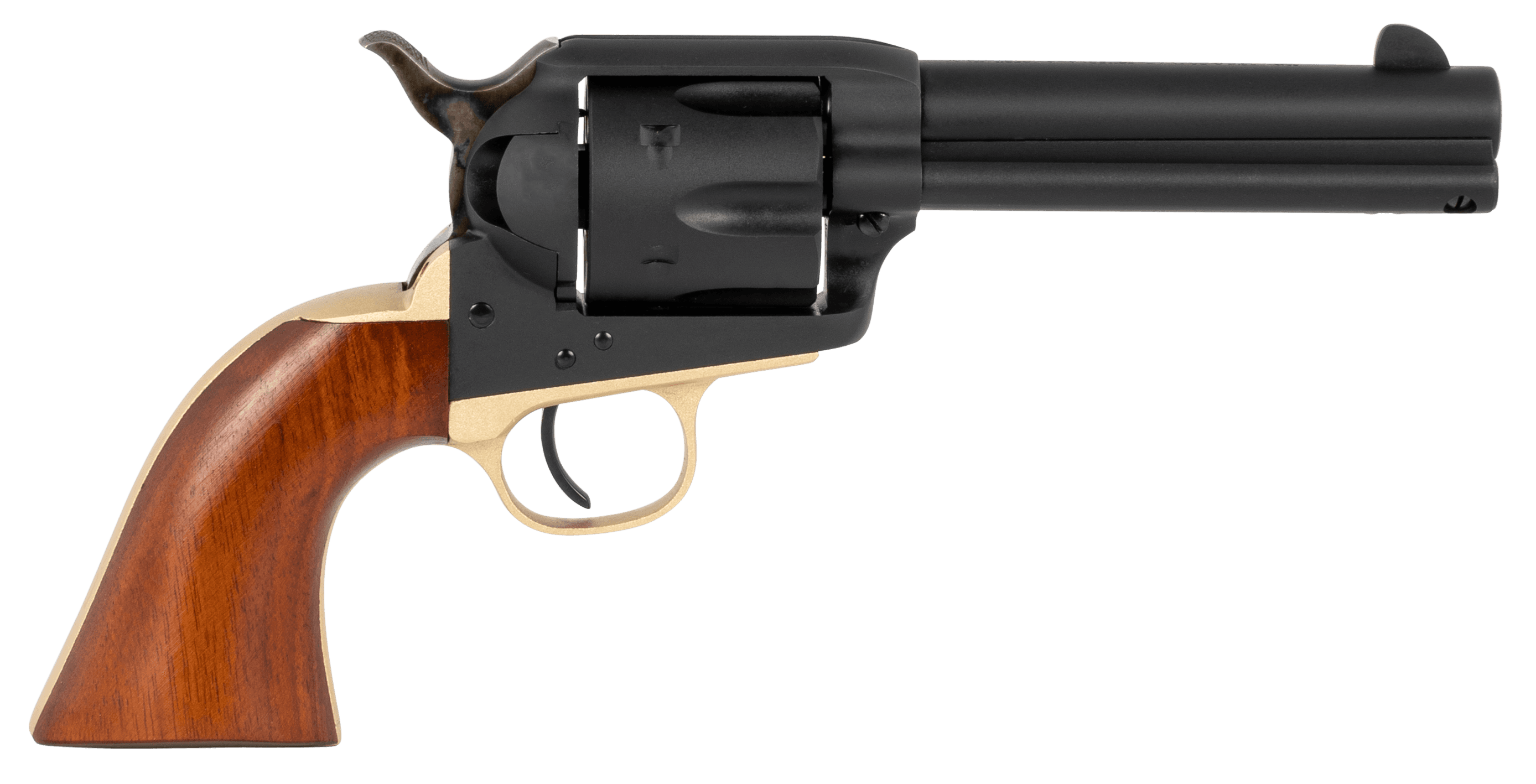 Taylors & Company 550430 Old Randall  357 Mag Caliber with 4.75" Barrel, 6rd Capacity Cylinder, Overall Blued Finish Steel & Walnut Navy Size Grip