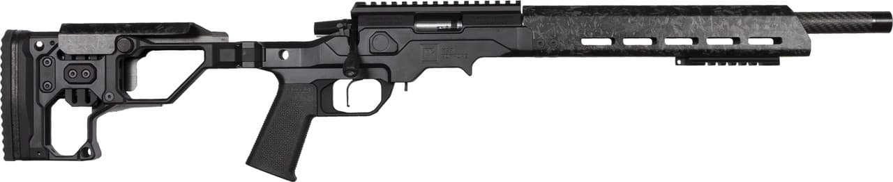 Christensen Arms Modern Precision Rifle Rimfire 22 Winchester Magnum Rimfire (WMR), 16in. Barrel, 30rd, Billet Chassis w/ Adj. Folding Stock, CF MLOK Handguard, CF Barrel - Black (NPN: 840290502309)