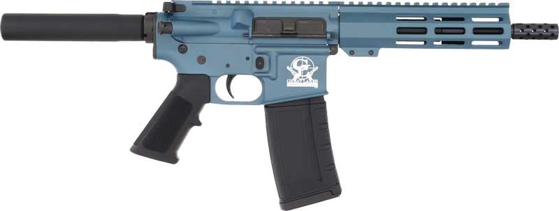 GLFA AR15 Pistol - Blue Titanium | .223 Wylde | 7.5" Heavy Barrel | 7" M-LOK Handguard