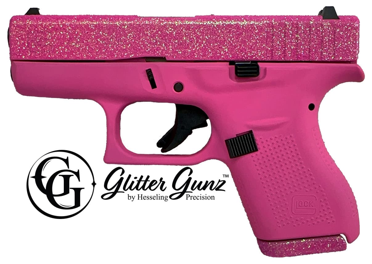 Glock 42 380ACP, 3.2in. Barrel, 6rd - Pink Glitter