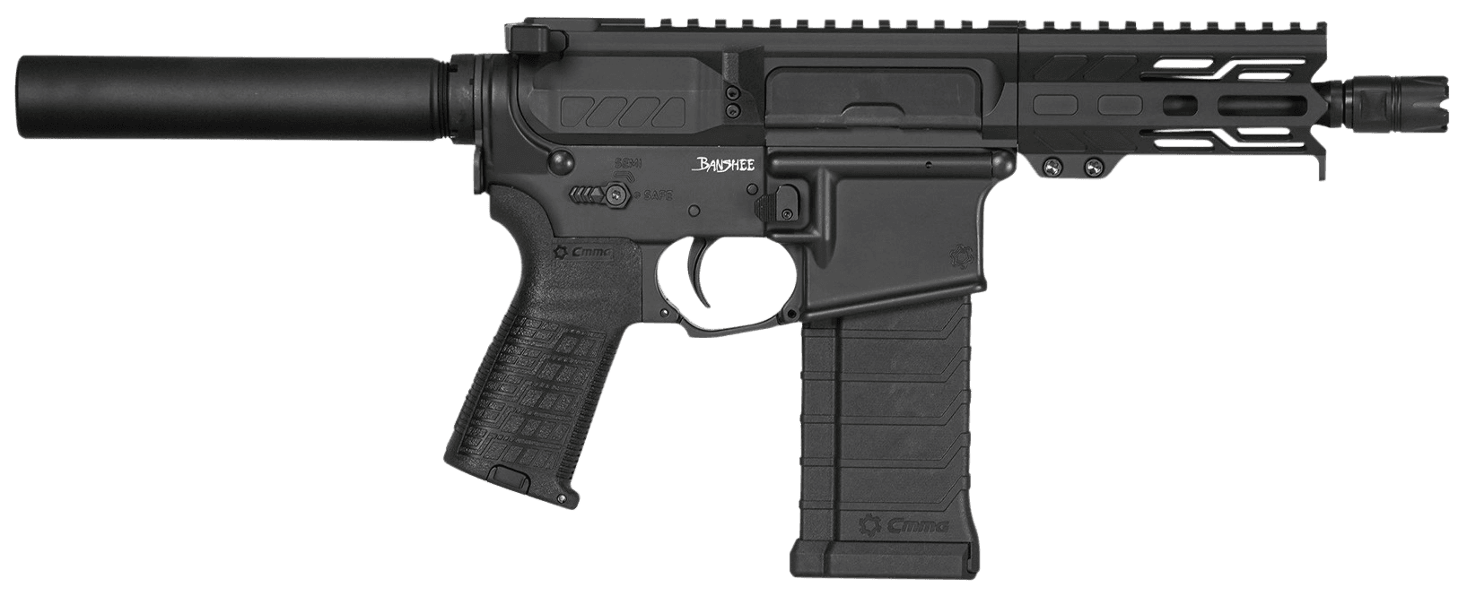 CMMG Banshee MK4 5.7x28mm 5" 40+1 Nitride M-LOK Handguards Cerakote Receiver