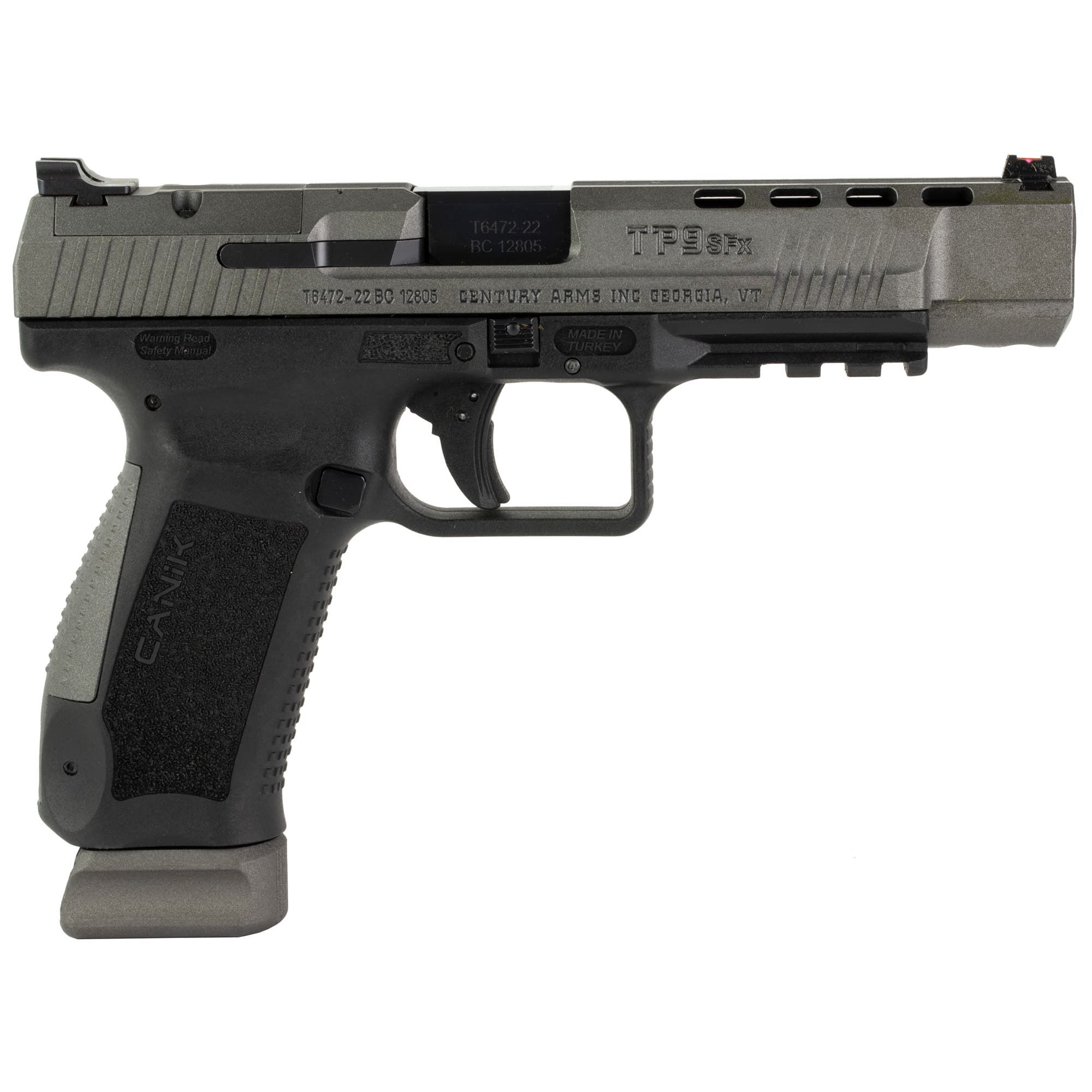 CANIK TP9SFx Pistol - Tungsten | 9mm | 5.2" Barrel | 2 - 20rd Mag | Full Accessory Kit | Includes MeCanik MO2 Optic