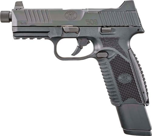 FN, 509T, 9mm Luger, 4.5in Threaded Barrel, 10 Rounds, Stainless Slide Polymer Frame
