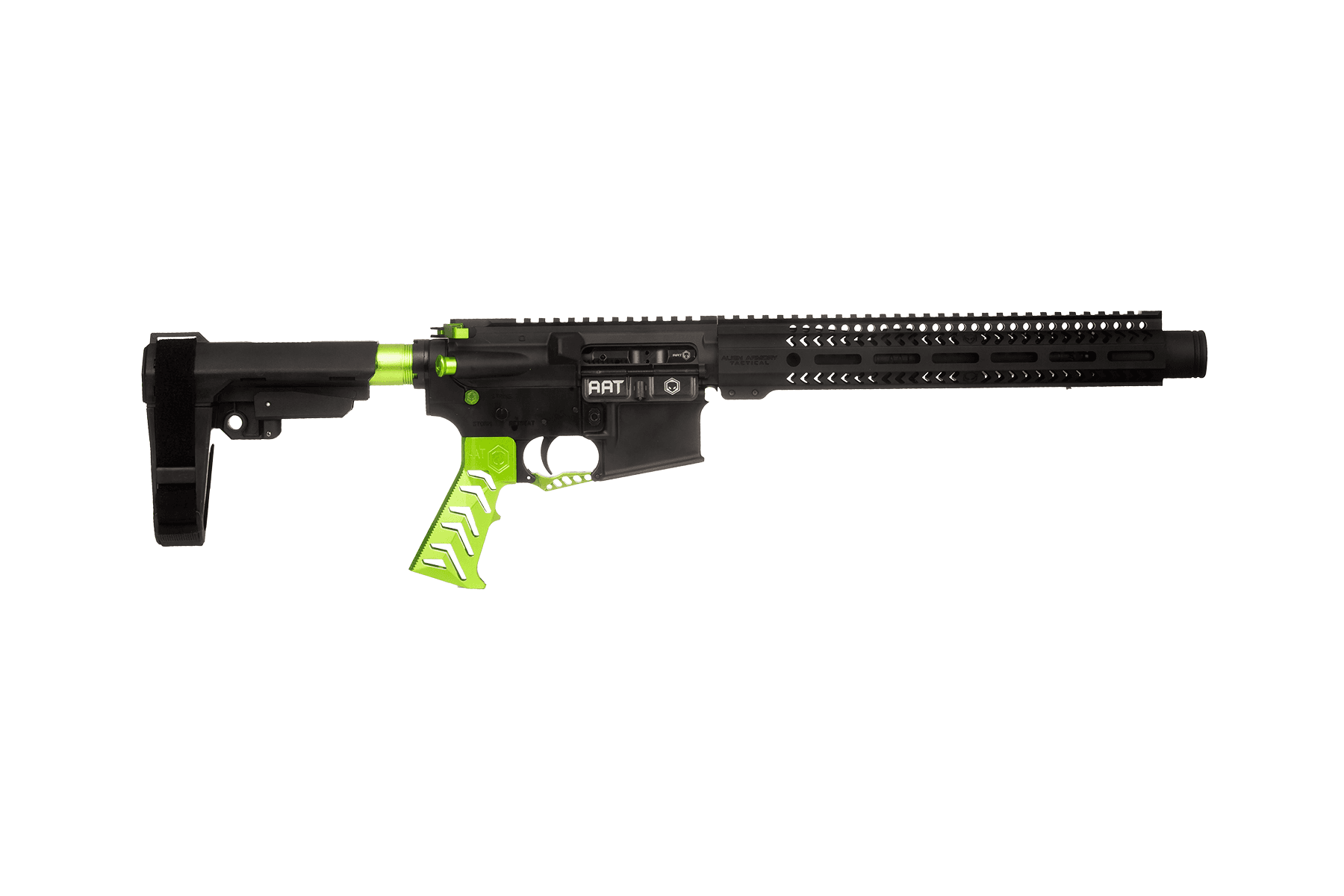Alien Armory Tactical AAT-15 5.56 NATO, 10.5in. Barrel, 30rd, Green Furniture - Black (ARPL8841GRN)