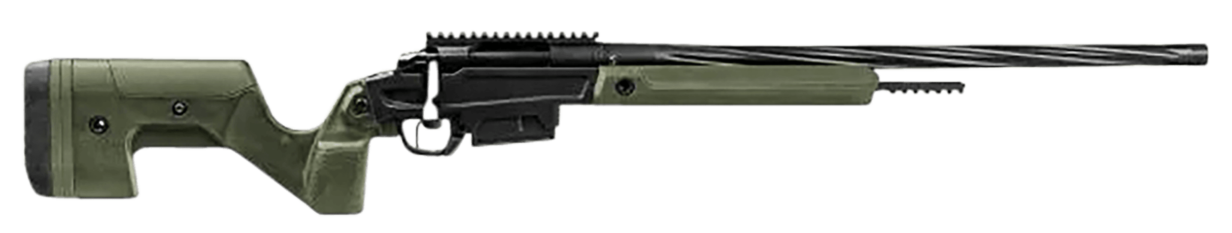 Stag Arms SABR02030001 Pursuit 6.5 PRC 3+1 22" Threaded/Fluted Sporter, Black Barrel/Rec, OD Green OEM Hybrid Hunter Stock, TriggerTech Trigger, 20 MOA Scope Mount