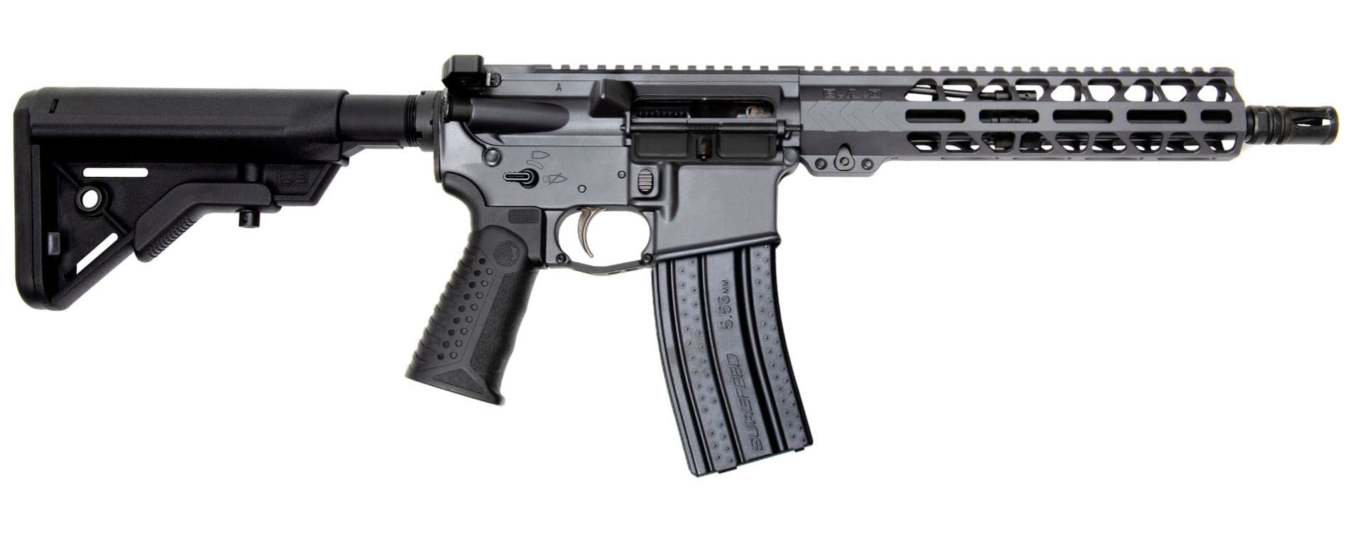 Battle Arms Development Forged WORKHORSE AR15 SBR - Grey | 5.56NATO | 10.5" Barrel | 9.5" M-LOK Free-Float Rail | Ambi Charging Handle | B5 Stock | Nickel Teflon Trigger