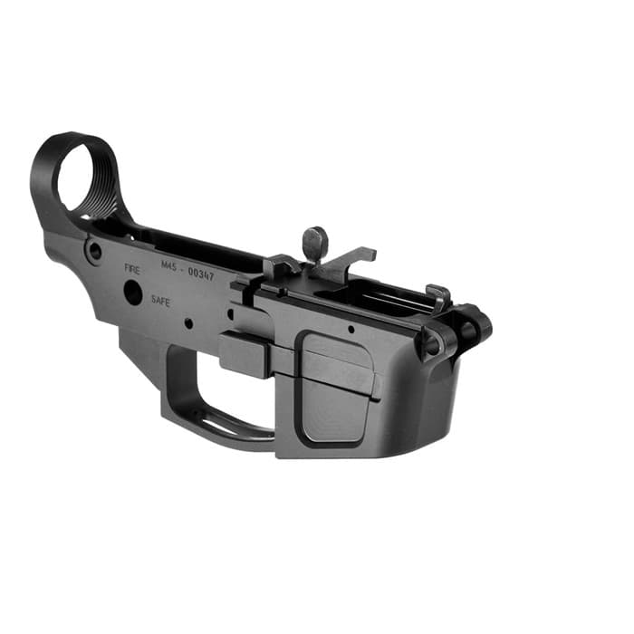 AR-15 MIKE-45 45 ACP BILLET LOWER RECEIVER STRIPPED BLACK - FM45B-LR