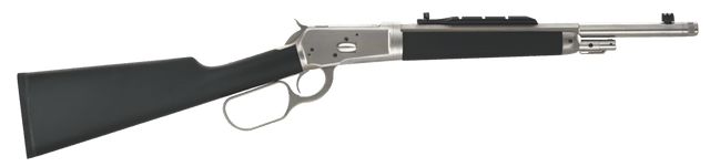 Taylors & Company 220096 1892 Alaskan Take-Down 357 Mag Caliber with 5+1 Capacity, 16.50" Barrel, Matte Chrome Metal Finish & SoftTouch Black Synthetic Stock (Full Size)