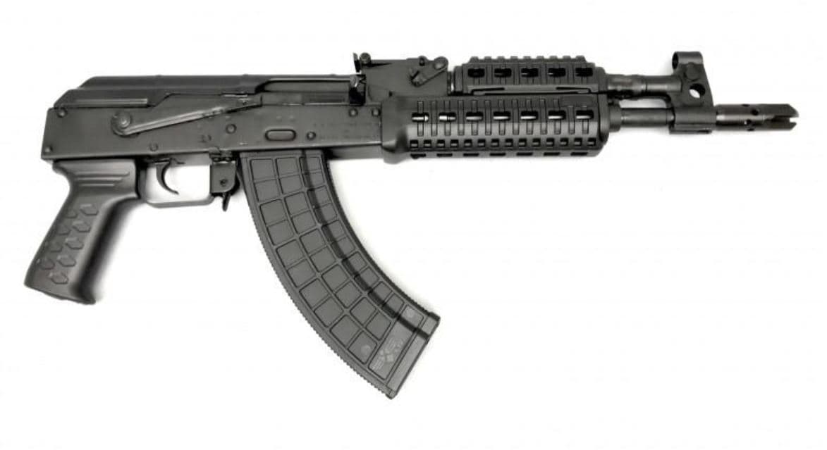 M+M Inc M10 AK-47 Pistol - Black | 7.62x39 | 12" Barrel | Quad Rail | Chaos Brake