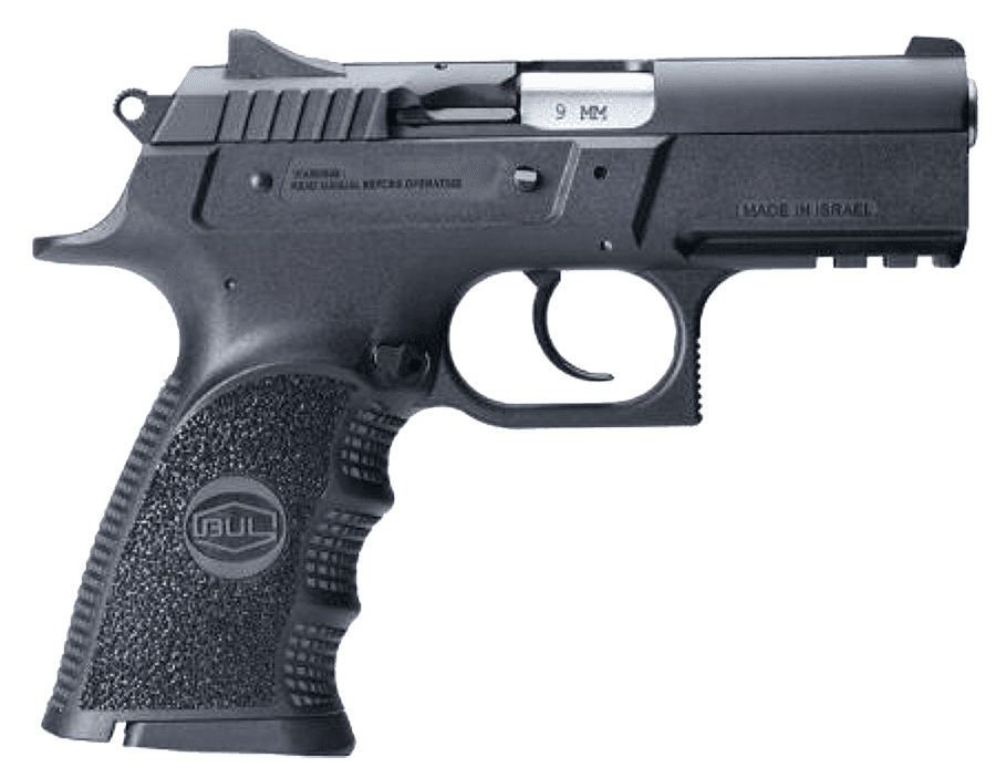 Bul Armory 30101CH Cherokee  Exclusive Buy Compact 9mm Luger 17+1 3.66" Black Oxide Serrated Slide, Frame w/Picatinny Rail Black Stippled w/Finger Grooved Polymer Grips