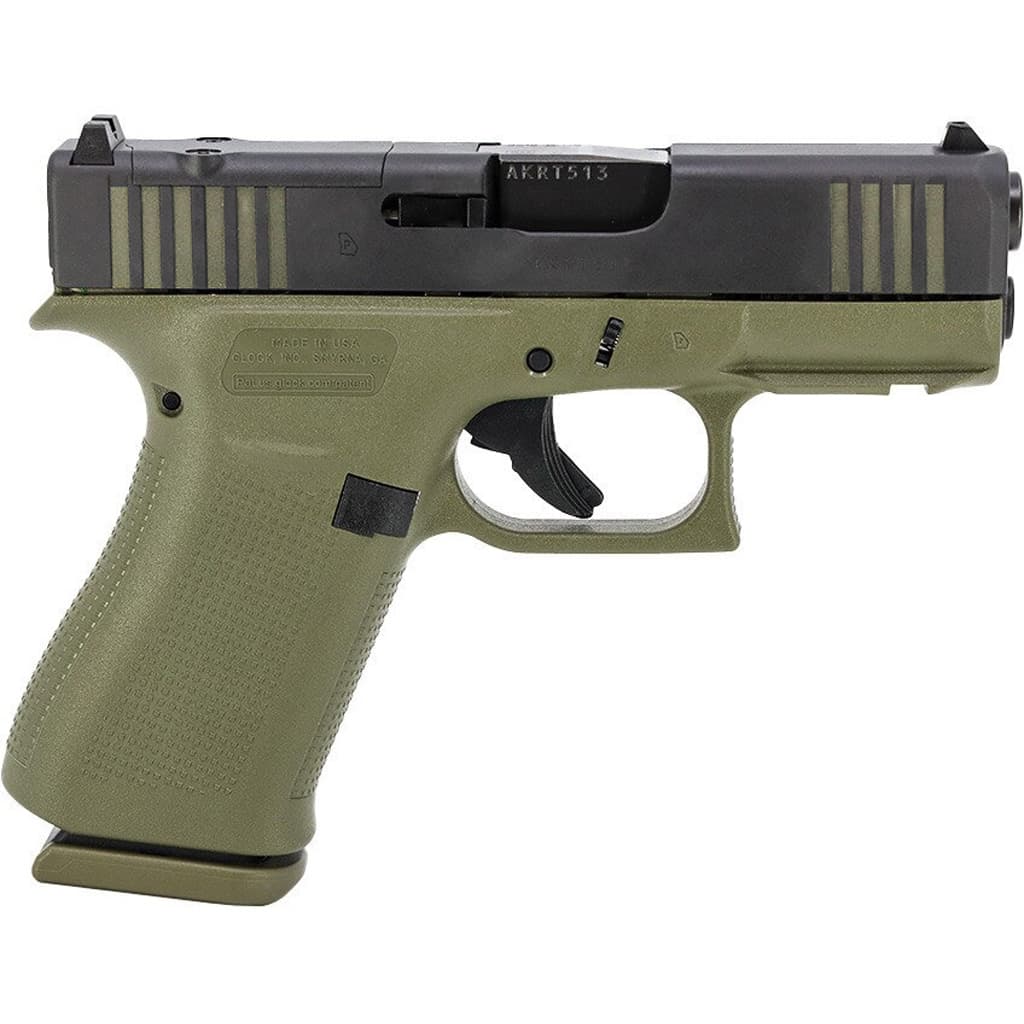 Glock G43X 9mm Luger 3.4in Barrel 10rd OD Green
