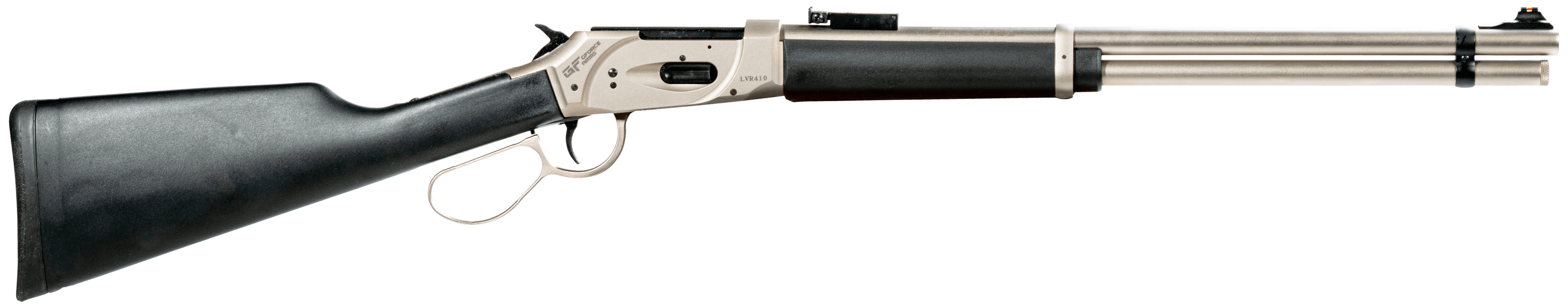Gforce Arms GFLVR20SS Huckleberry 410 Gauge Lever 2.5" Chamber 7+1 20", Stainless Barrel/Rec, Black Synthetic Furniture, HiViz Sights, 3 Chokes