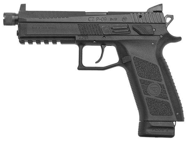 CZ P-09 9mm Luger 5.15in Threaded Barrel 21rd Black Finish Suppressor-Ready