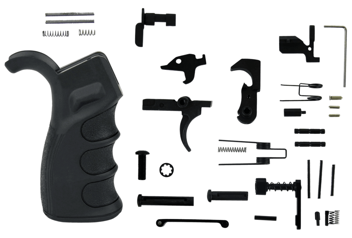 TacFire LPK02USAB AR-15 Lower Parts Kit with PGAR-B Grip