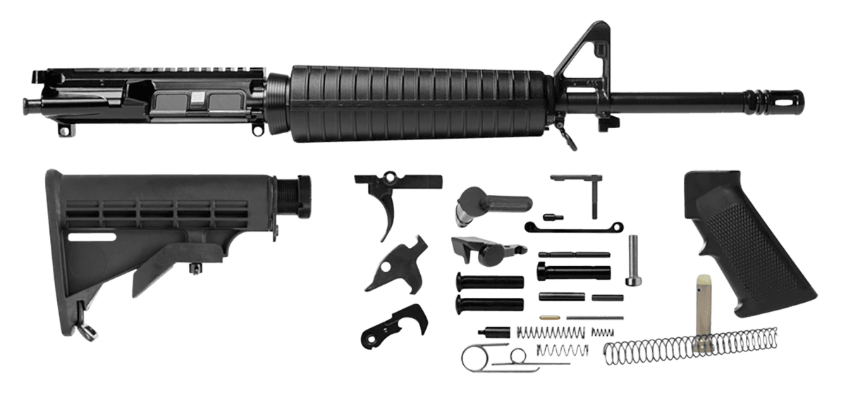 Del-Ton RKT104 Heavy Mid-Length Rifle Kit 5.56 NATO 16in Chrome Moly Vanadium Barrel A2 Flash Hider