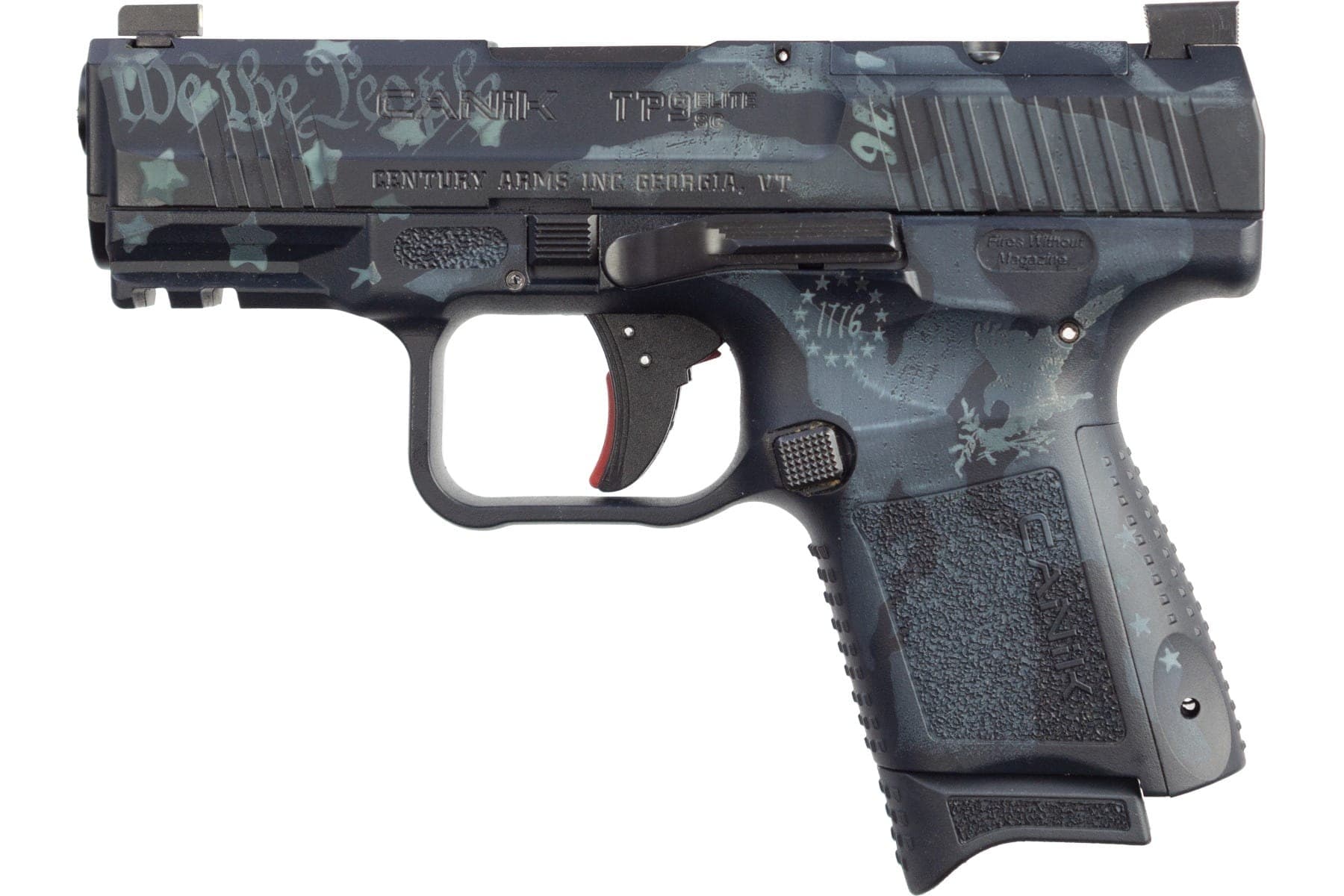 Canik TP9 Elite Sub Compact-Blem, 9mm Luger, 3.6in. Barrel, 15rd - Blue (HG5610WB-X)