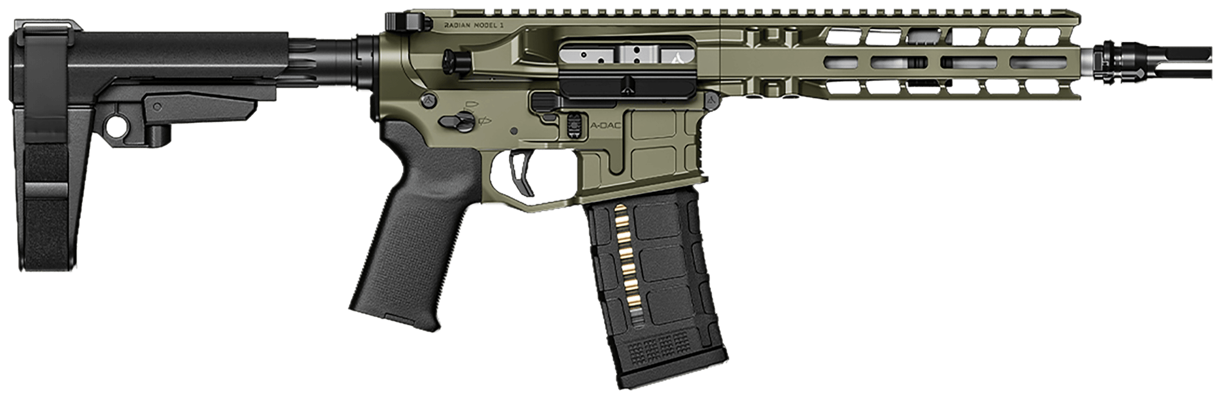 Radian Weapons Model 1 Pistol 300 AAC Blackout 9in 30rd OD Green