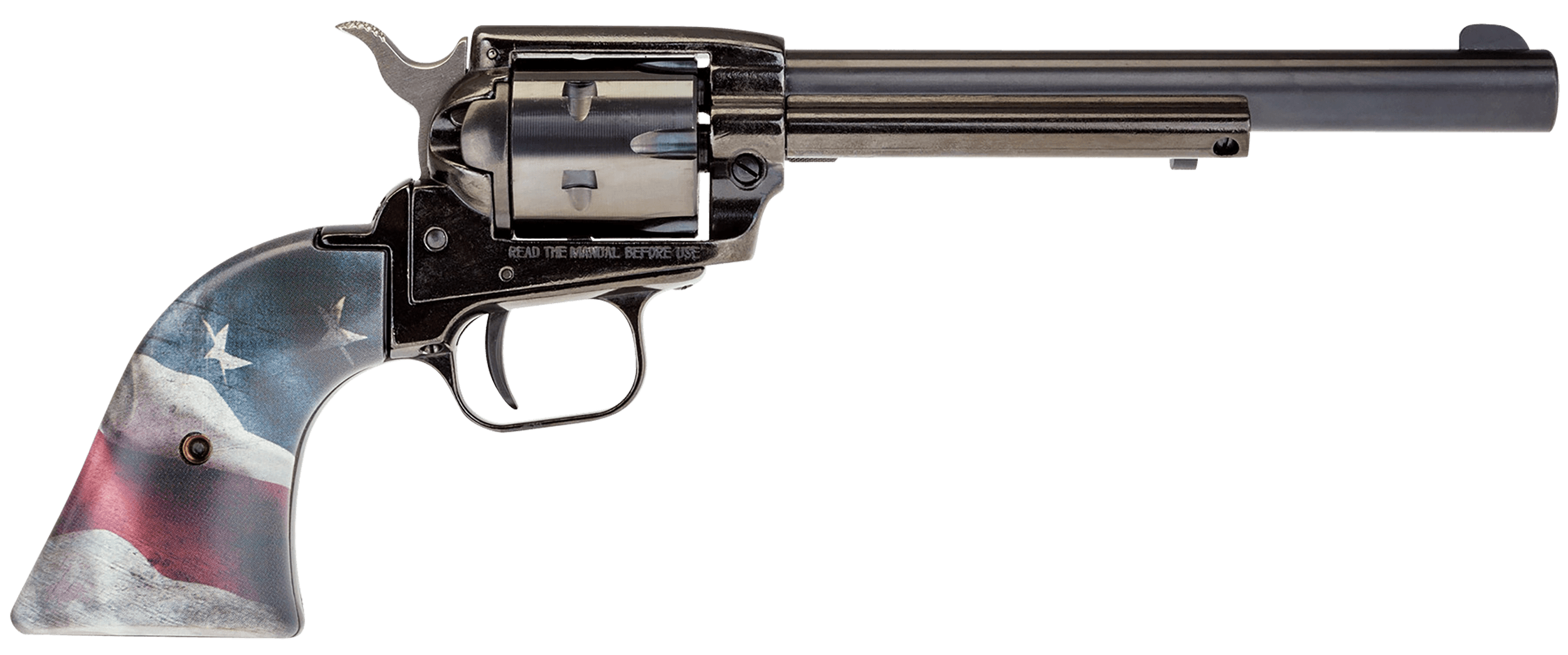 Heritage Rough Rider 22 LR 6.5in 6-Round Oxide Finish Us Flag Grip