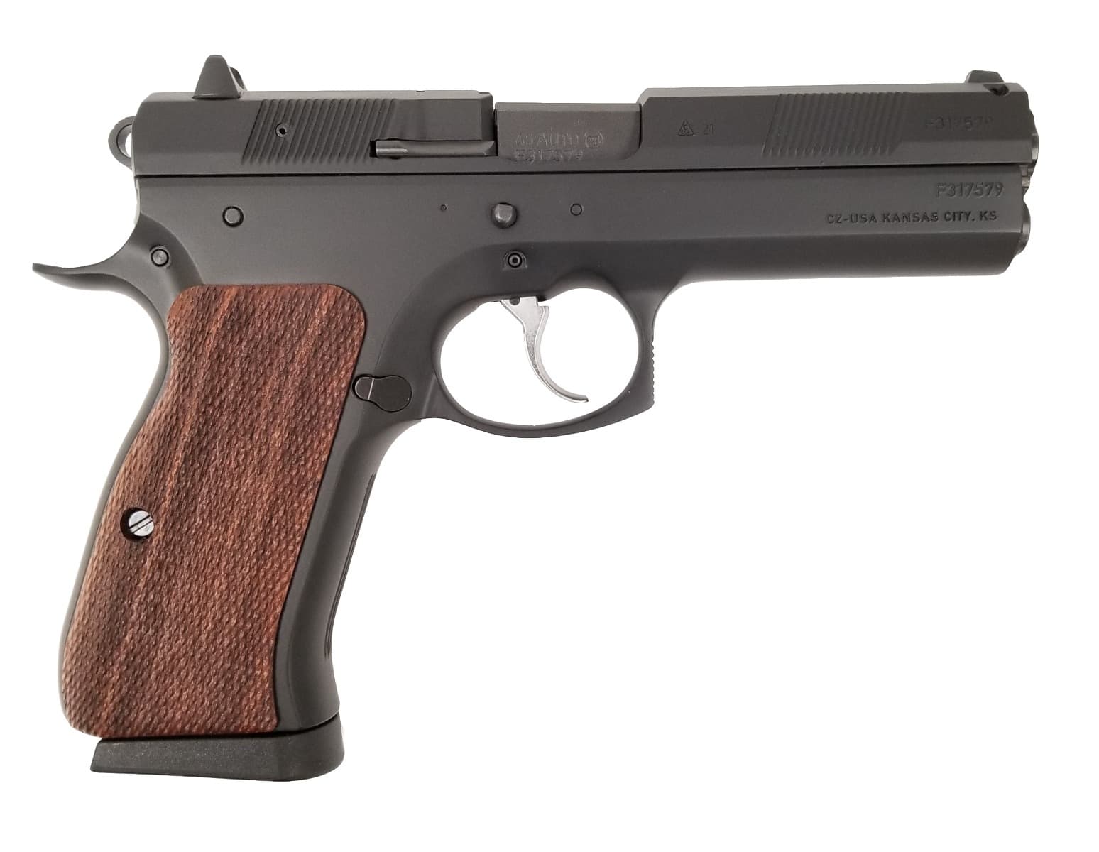 CZ 97 B California Compliant .45 ACP 4.65 Barrel 10rd Steel Frame Wood Grips