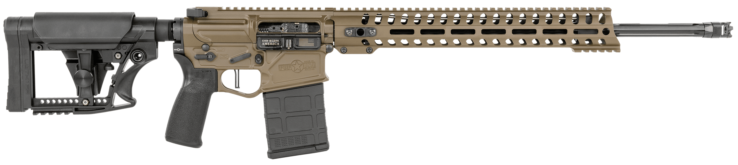 Patriot Ordnance Factory Rogue Prescott 6.5 Creedmoor 20in 20+1 Patriot Brown Stainless Fluted Barrel Adjustable Stock MFT Grip