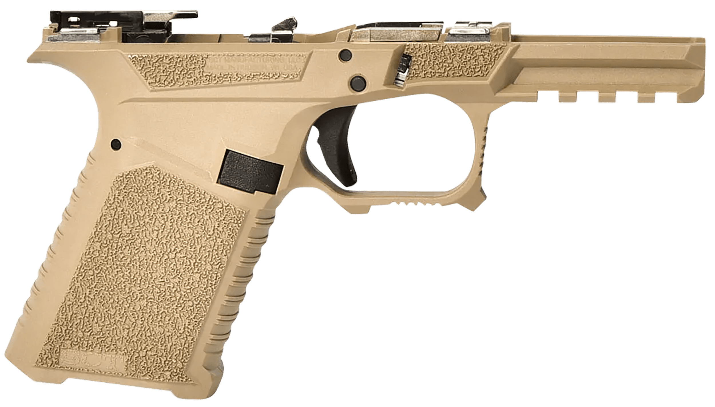 Sct Manufacturing 0226000000IA Compact  Compatible w/ Gen3 19/23/32 Flat Dark Earth Polymer Frame Aggressive Texture Grip