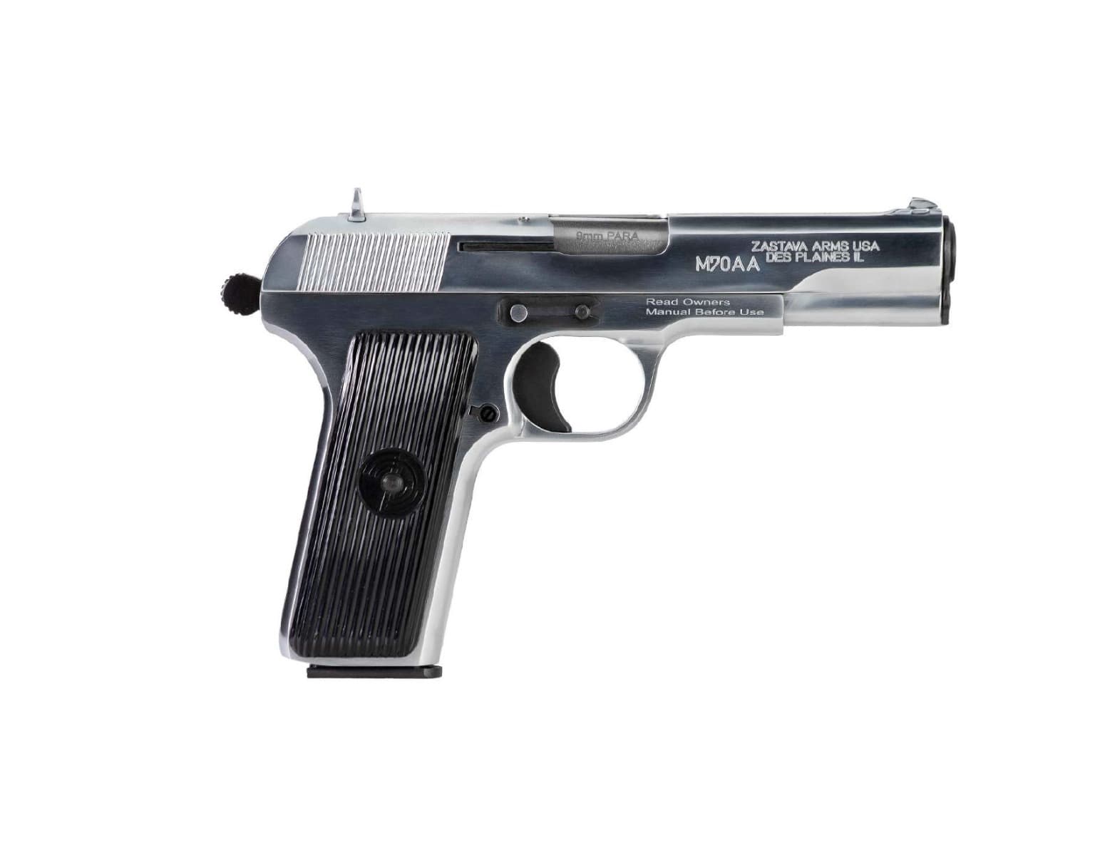 Zastava Arms M70AA 9mm 4.5 Inch Barrel 9 Rounds Chrome Finish