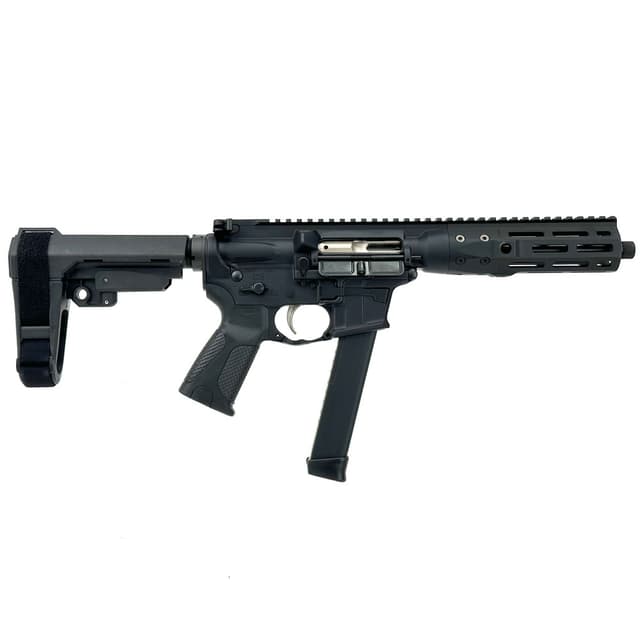 LWRC Ic-9 9mm Luger 8.5in Threaded Barrel 33rd Round Capacity Black Finish SBA3 Brace