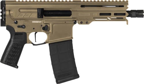 CMMG Dissent 5.56 NATO 6.5" 30rd Coyote Tan Cerakote Pistol