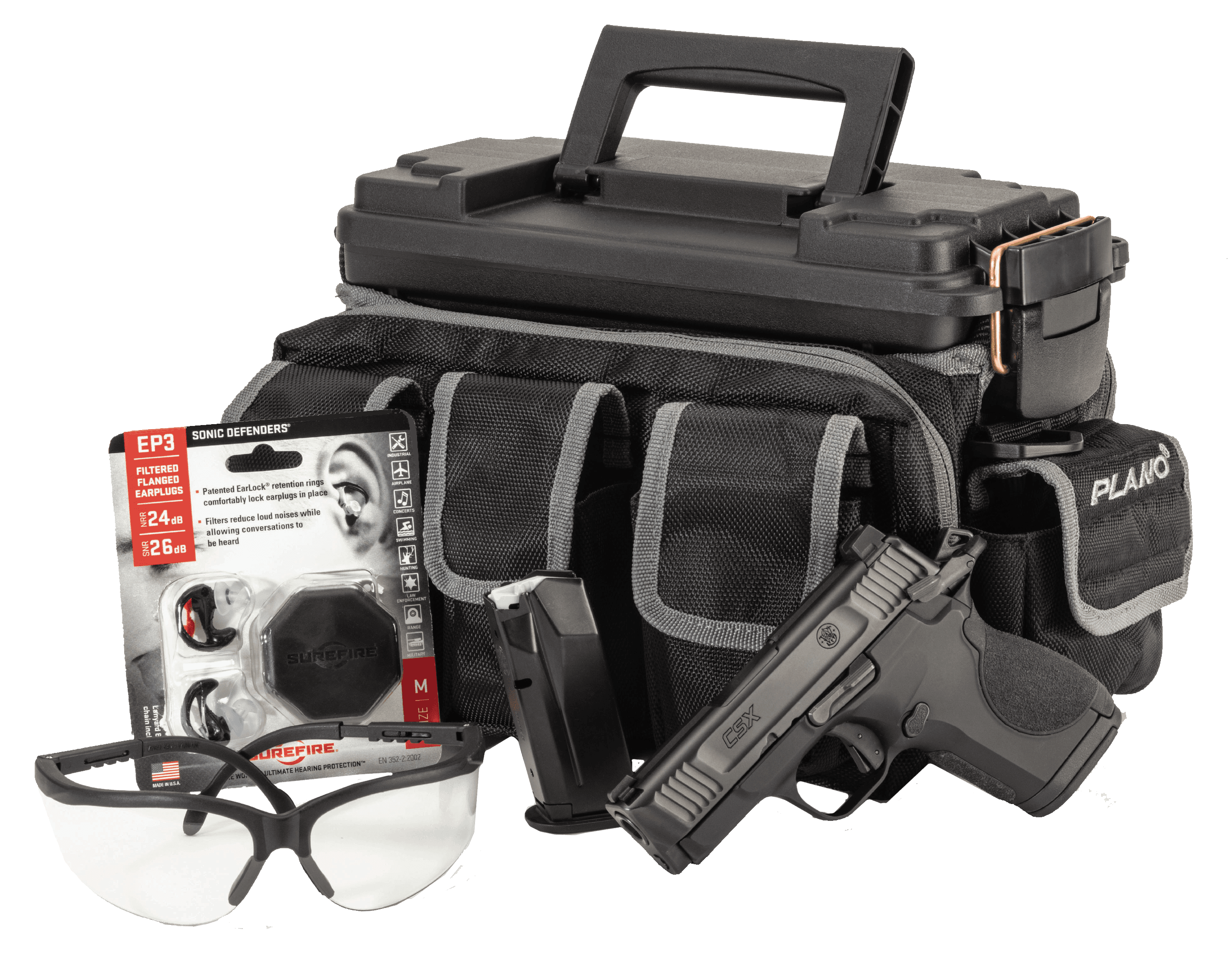 Smith & Wesson CSX 9mm 3.1in 12rd Aluminum Frame Interchangeable Backstrap Grips Ambi Controls