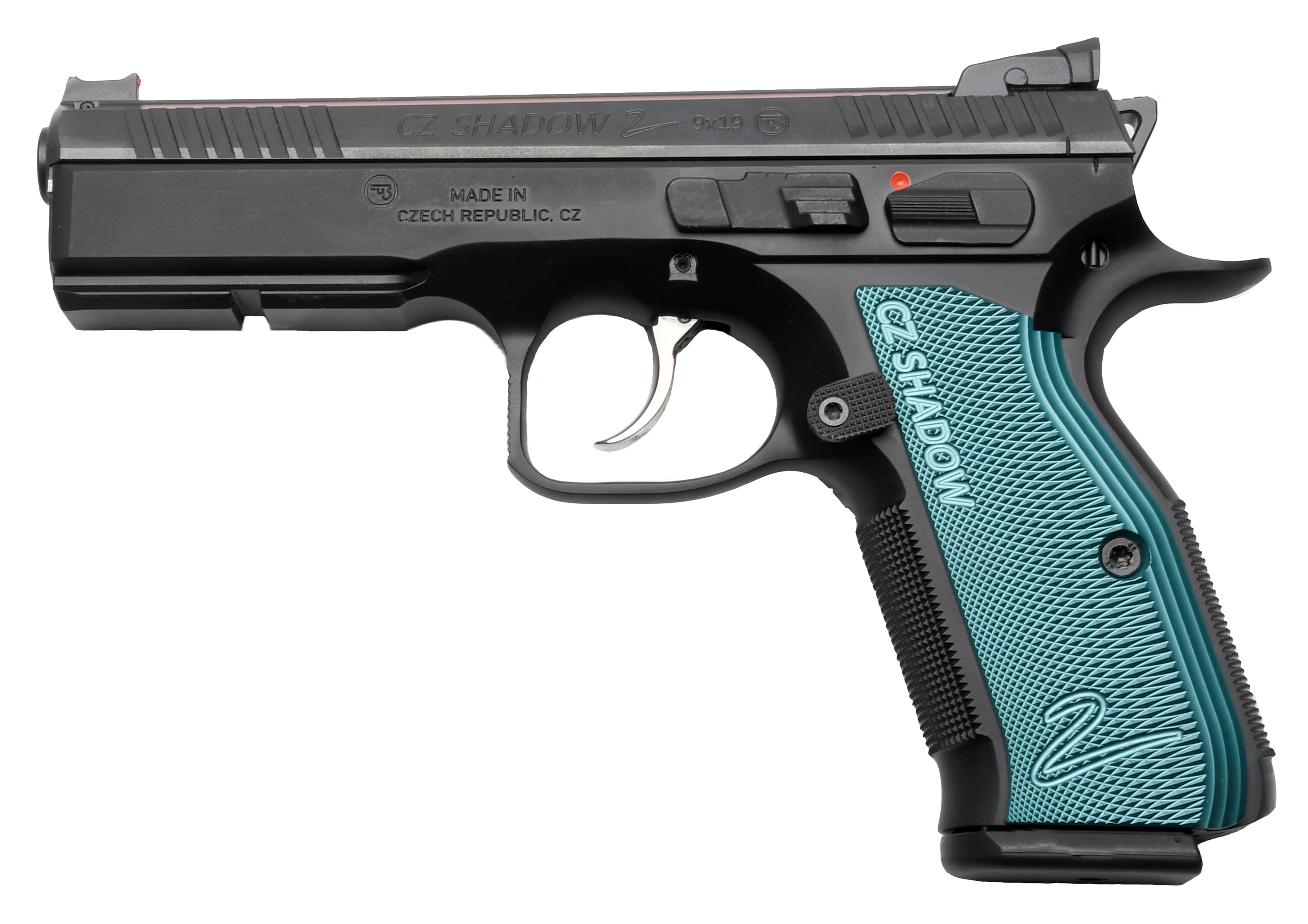CZ Shadow 2 Custom Plus 9mm 4.89in 17rd Red Green Fiber Rod