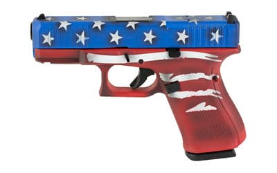Glock 23 Gen 5 MOS 40 S&W 4.49in 13rd Red White Blue Battleworn Cerakote