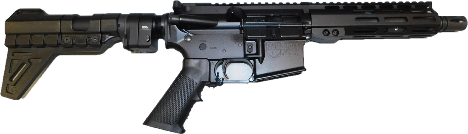 American Tactical Inc. MilSport AR Pistol 5.56 NATO 7.5in Barrel 30rd Finish Forged Aluminum Folding TF Blade