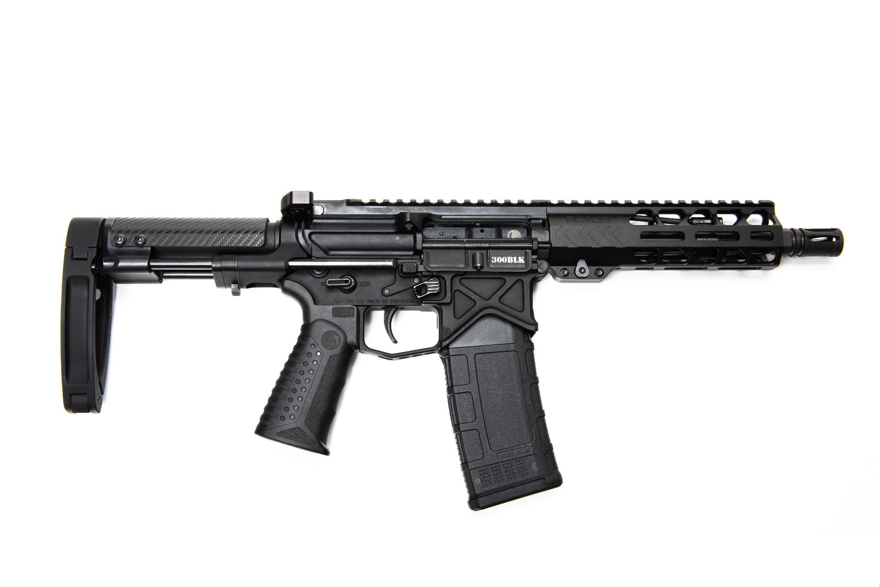 Battle Arms Development Billet Silent Professional AR Pistol - Black | 300BLK | 7.5" Barrel | 6.7" M-LOK Free-Float Rail | Ambi Charging Handle & Safety | Nickel Teflon Trigger | MOD 1 Tailhook Brace