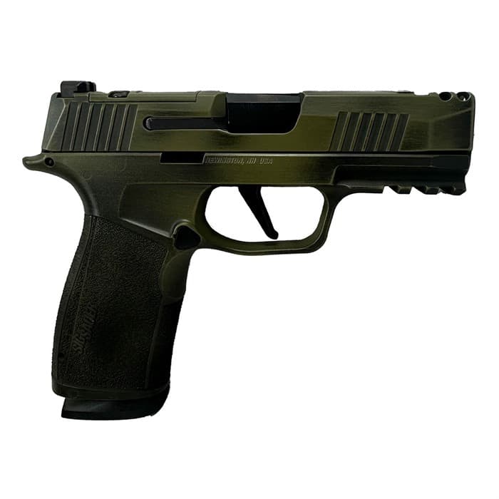 Sig Sauer P365 XMacro Comp 9mm 3.1in 17-Round Distressed Noveske Bazooka Green