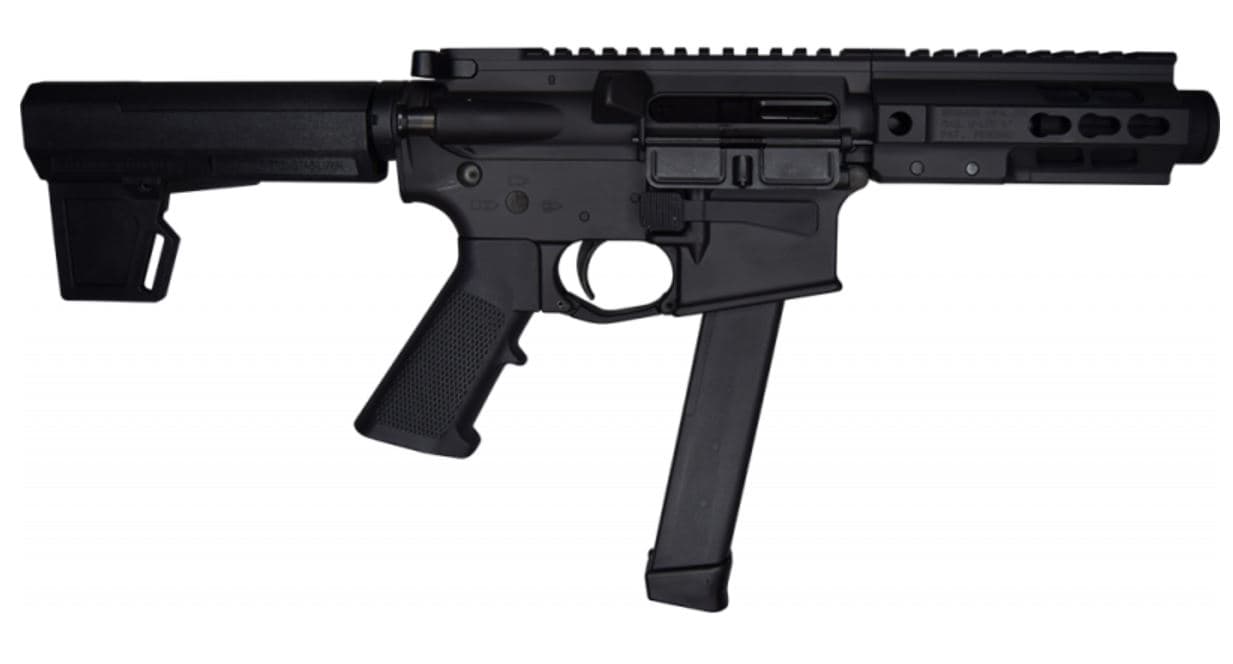 Brigade MFG BM-9 Forged Aluminum AR Pistol - Black | 9mm | 5.5" Barrel | 5" U-LOC Rail | Faux Can | KAK Blade