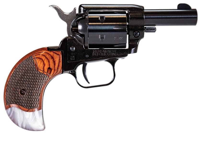 Heritage Manufacturing Barkeep Boot Rough Rider 22 Lr 2.68 inch 6 rounds Black Oxide with Rosewood Pearl Grips