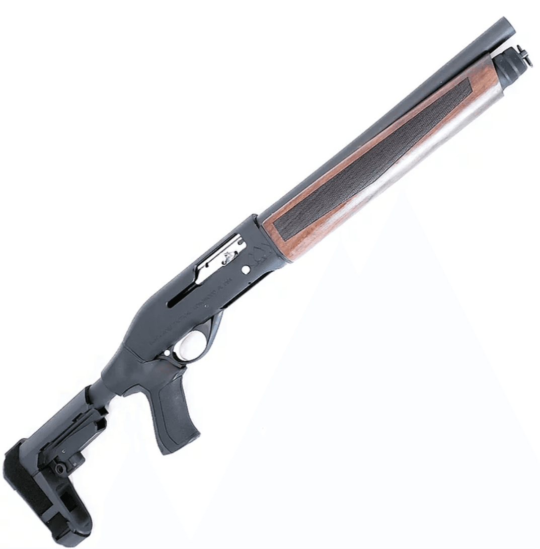 Black Aces Tactical Pro S 12GA, 14in. Barrel, 4rd, Walnut Forend, SBA3 Brace - Black