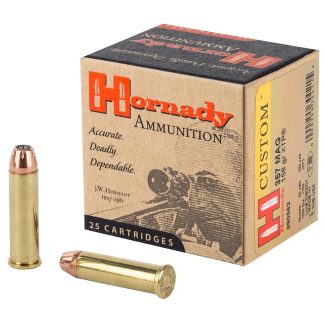 Hornady Custom Pistol Ammo 357 Mag 158 gr. XTP Jacket Hollow Point 25 rd.