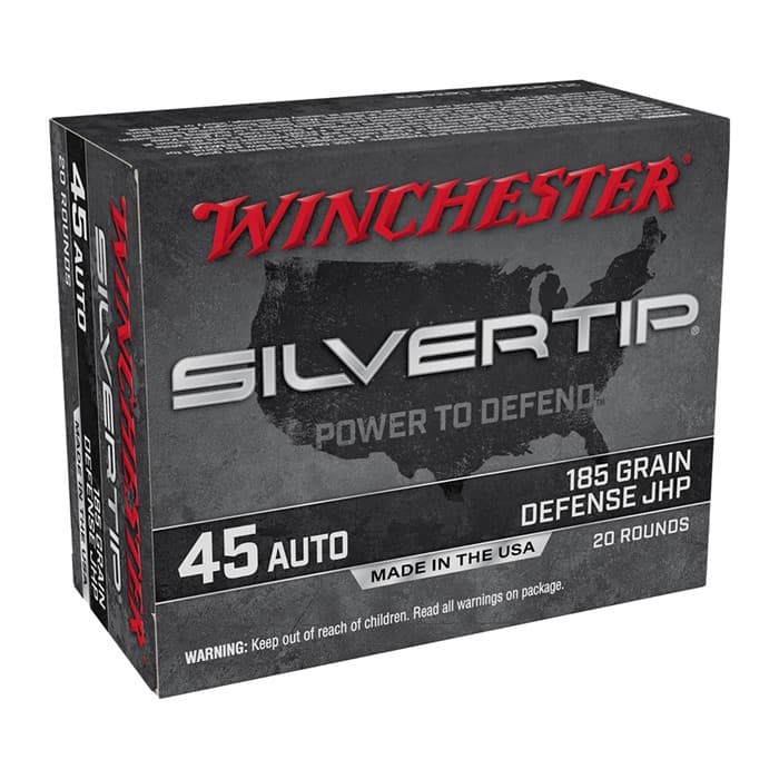 Winchester Silvertip 45 ACP Hollow Point 185 Grain 20 Rounds
