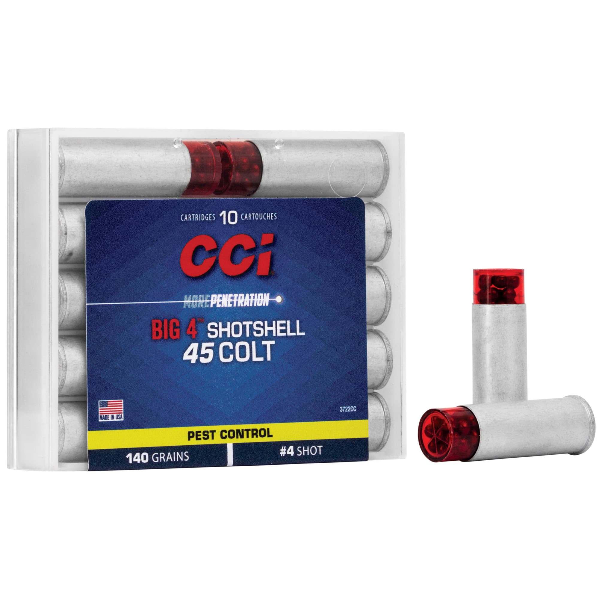 CCI Big 4, 45 Colt, Shotshell No. 4 Shot, 140 Grain, 10 Rounds
