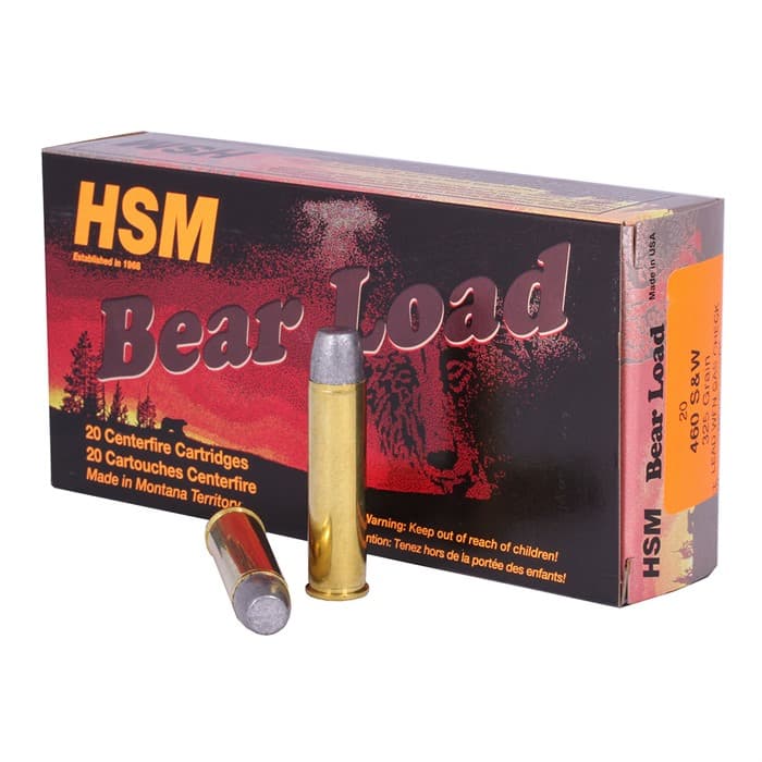 HSM Bear Load Ammunition 460 S&W Wide Flat Nose 325 gr. 20 rd.